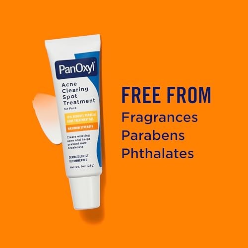 PanOxyl Acne Clearing Spot Treatment, Target Acne Pimples with Maximum Strength 10% Benzoyl Peroxide, Sooth Skin with Allantoin and Bisabolol, Lock in