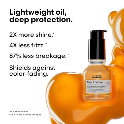 L'oréal Professionnel Mini Metal Detox Repair Hair Oil for Dry, Damaged Hair 1.04 Fl Oz/30 Ml
