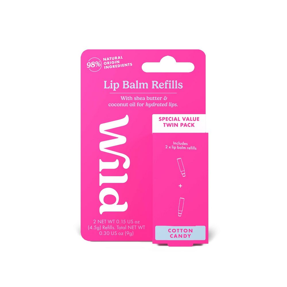 WILD Lip Balm Refill Cotton Candy 2 x 4.5g