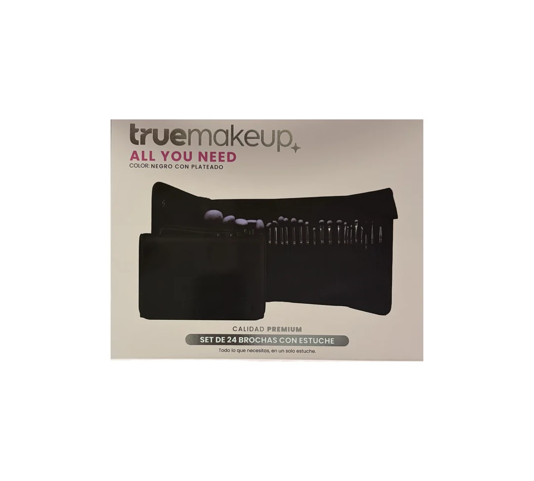 True Makeup Set 24 brochas Negro